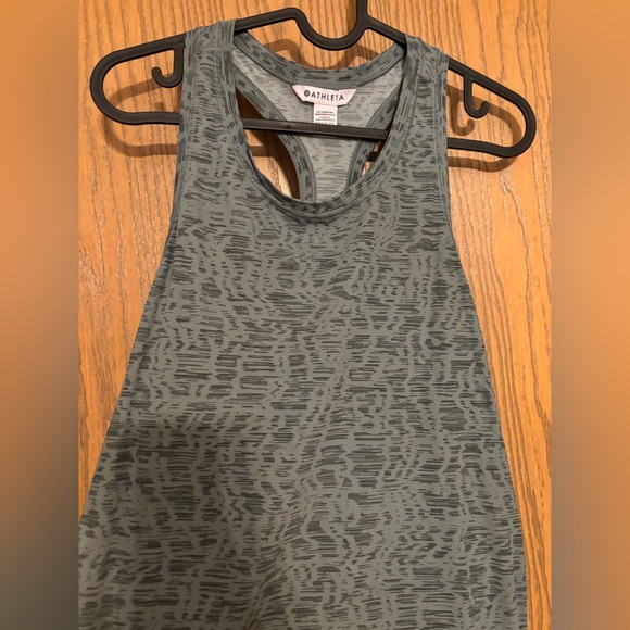Athleta Green Patterned Racerback Tank Top - Picture 2 of 4